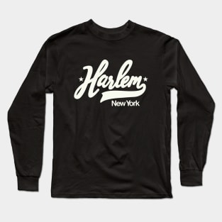 Vintage Harlem New York - Retro Harlem Logo - Harlem Shirt Long Sleeve T-Shirt